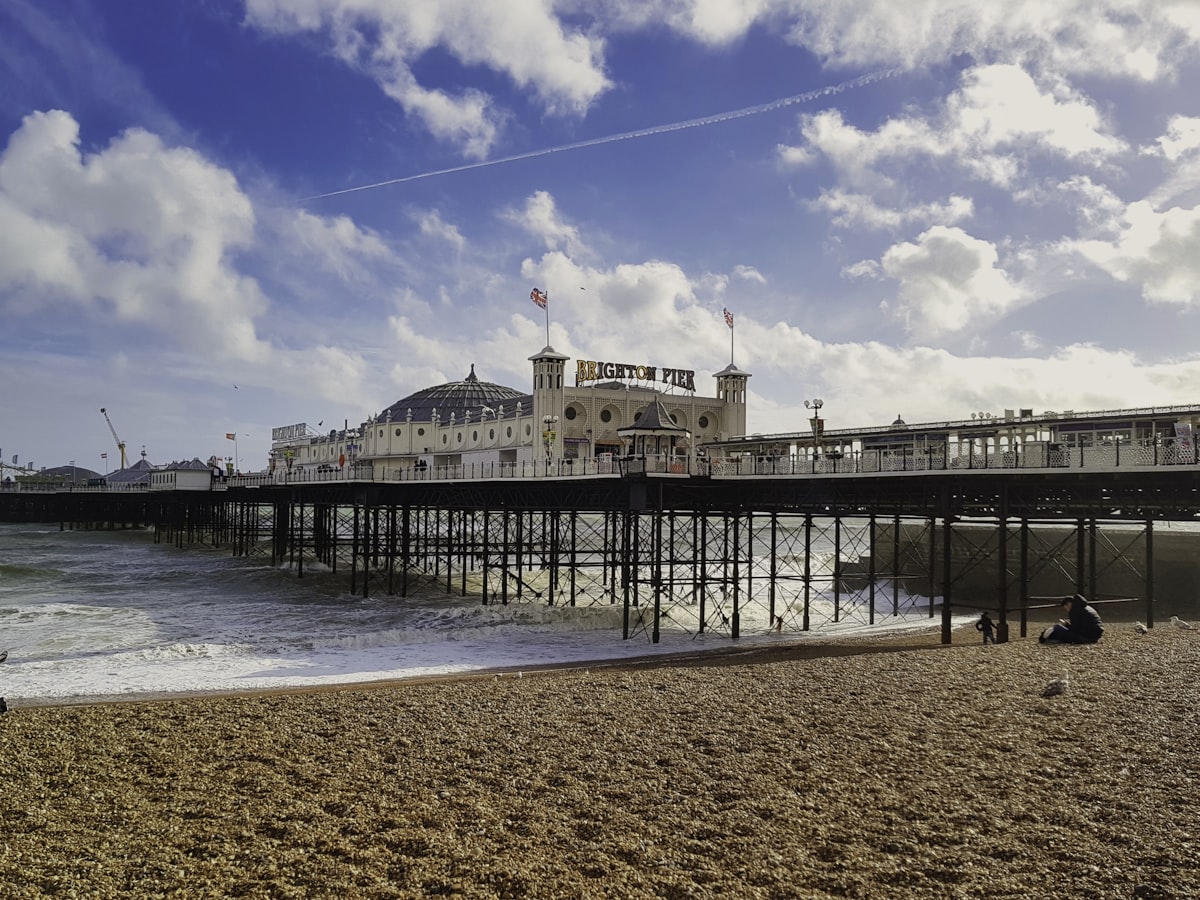 Aerial view of Brighton Pier and the seafront
