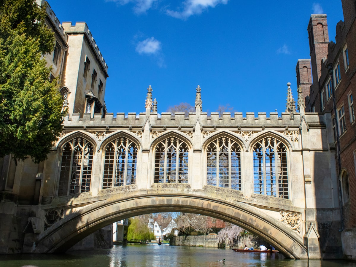 Aerial view of Cambridge and the River Cam